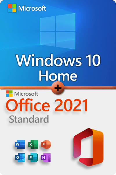 Microsoft Windows 10 Home + Microsoft Office 2021 Standard